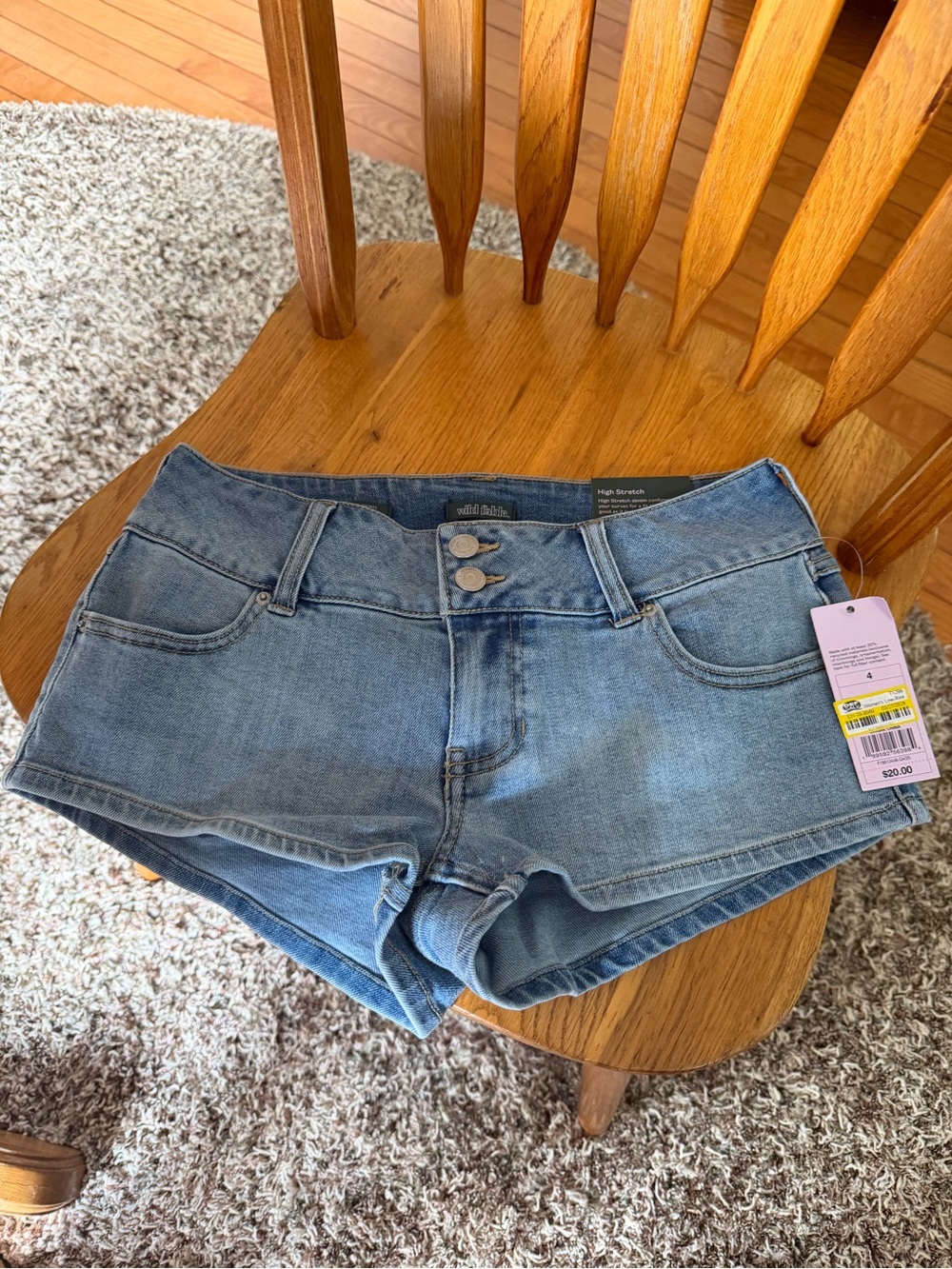 wild fable Light Blue Denim Shorts size 4 NWT